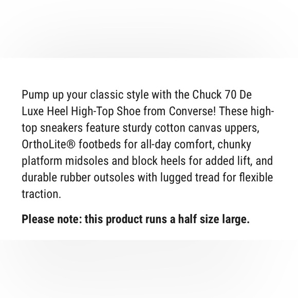 Converse Chuck 70 De Luxe Heel Leather Shoe - Black Monochrome - Picture 9 of 9